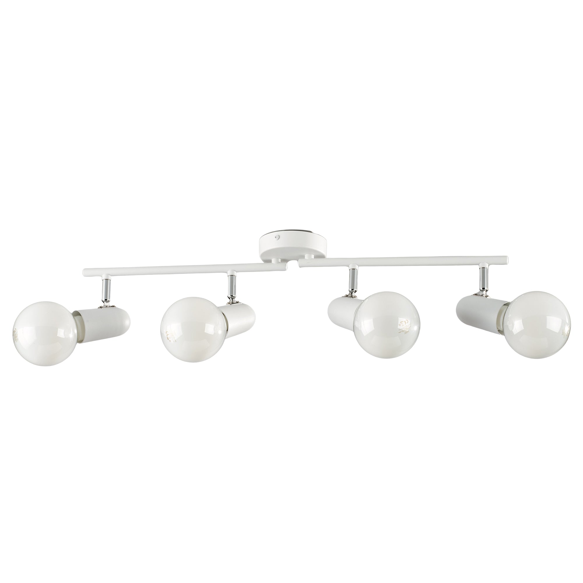 "Spot PUNTO in metallo bianco con 4 punti luce orientabili"