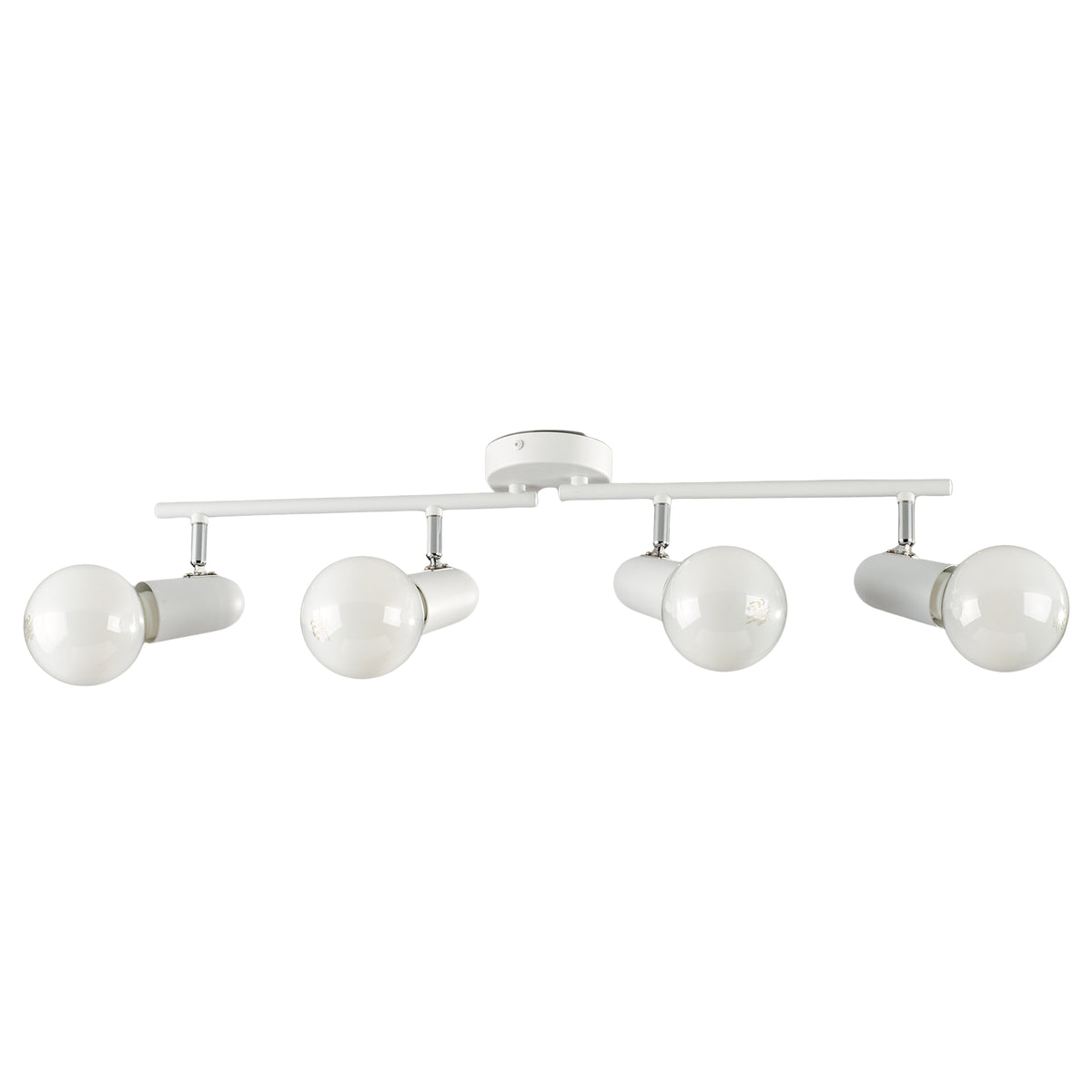 "Spot PUNTO in metallo bianco con 4 punti luce orientabili"