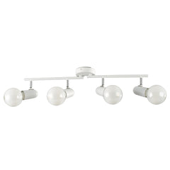 "Spot PUNTO in metallo bianco con 4 punti luce orientabili"