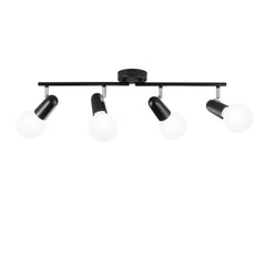 "Spot PUNTO in metallo nero con 4 punti luce orientabili"
