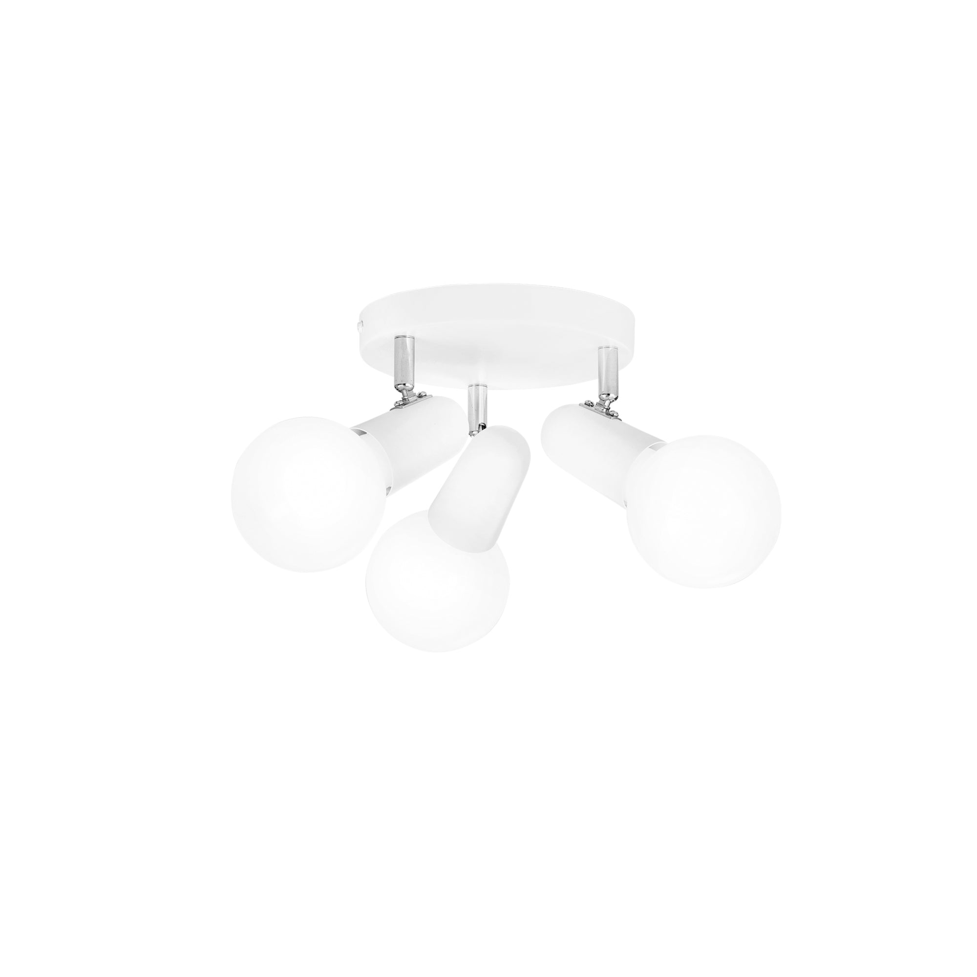 "Plafoniera Spot PUNTO in metallo bianco con 3 punti luce orientabili"