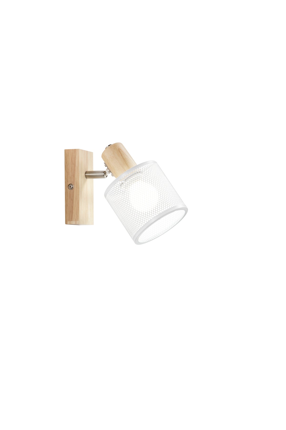 "Spot TWINSET con base in legno naturale e 1 punto luce orientabile"