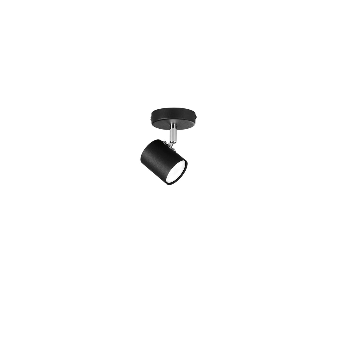 "Spot ZERO in metallo nero con 1 punto luce orientabile"