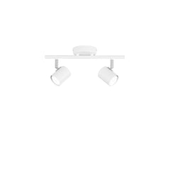 "Spot ZERO in metallo bianco con 2 punti luce orientabili"
