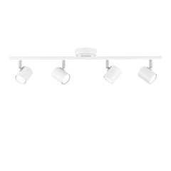 "Spot ZERO in metallo bianco con 4 punti luce orientabili"