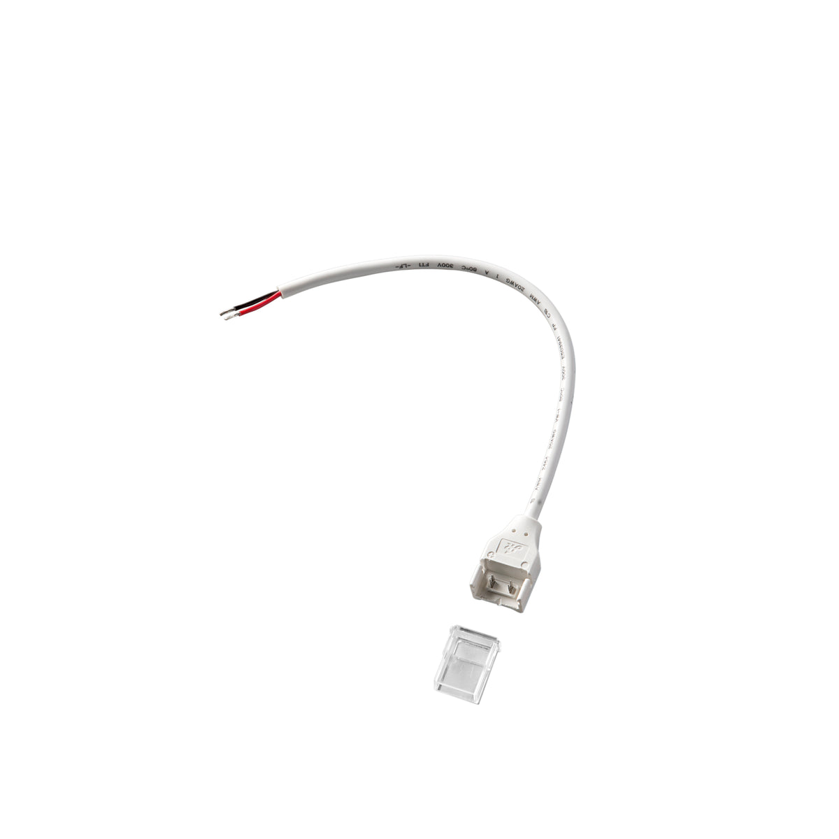 "Innesto elettrificato per strip LED 220V con cavo 20 cm."