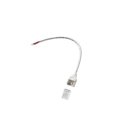 "Innesto elettrificato per strip LED 220V con cavo 20 cm."
