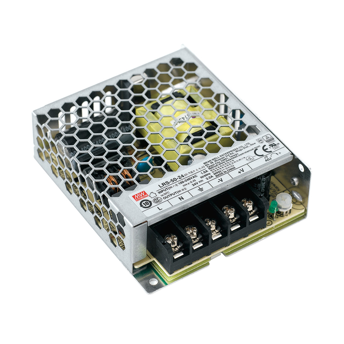 "DRIVER MW LRS T.COSTANTE OUTPUT 24V 2.2A 52W INPUT AC85-264V DC120-373V"