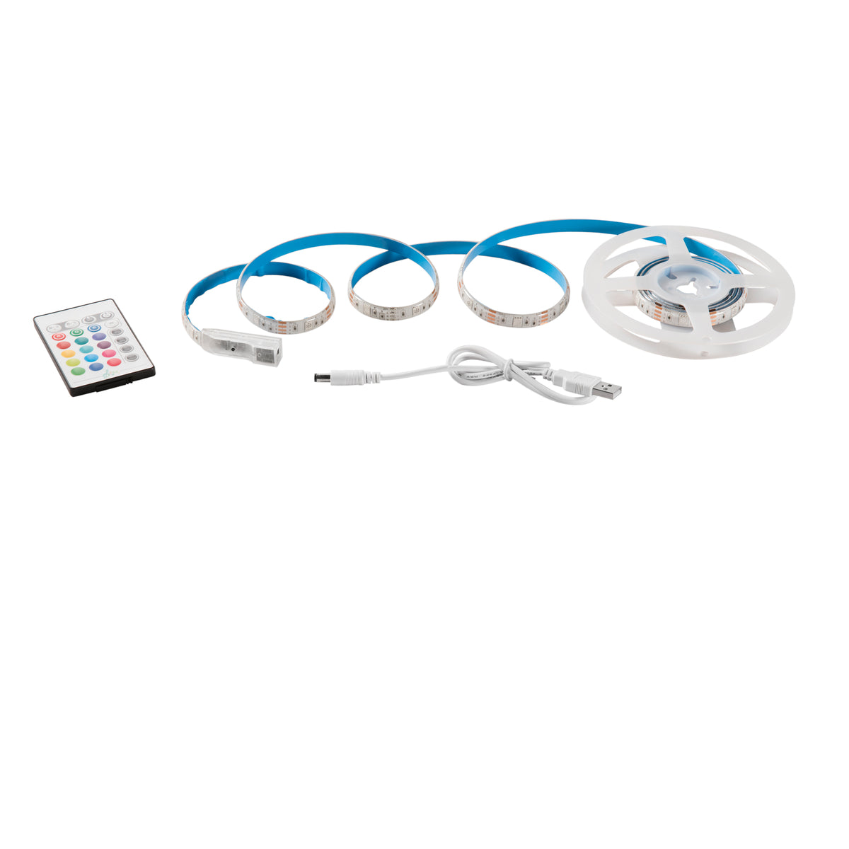 "Strip LED 5050 SORROUND RGB IP65 con touch e USB - 2 mt. - Telecomando incluso"