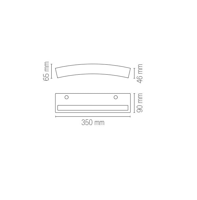APPLIQUE LED ALOHA BIANCA 7W 740LM CCT 35X9X4,6CM