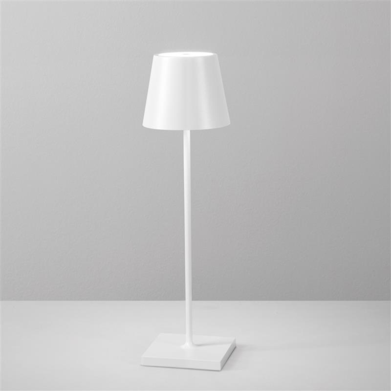 LAMPADA DA TAVOLO RICARICABILE LED DRINK BIANCA 2,2W 190LM 3000K DIMM. IP54 10X36CM