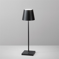 LAMPADA DA TAVOLO RICARICABILE LED DRINK NERA 2,2W 190LM 3000K DIMM. IP54 10X36CM