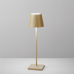 LAMPADA DA TAVOLO RICARICABILE LED DRINK ORO 2,2W 190LM 3000K DIMM. IP54 10X36CM