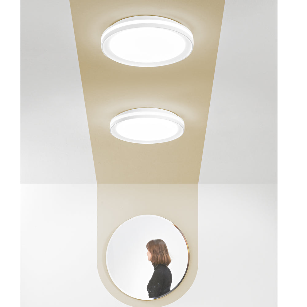 PLAFONIERA LED MAKEUP TONDA BIANCA 35W/4050LM CCT+RGB 40X40X7CM