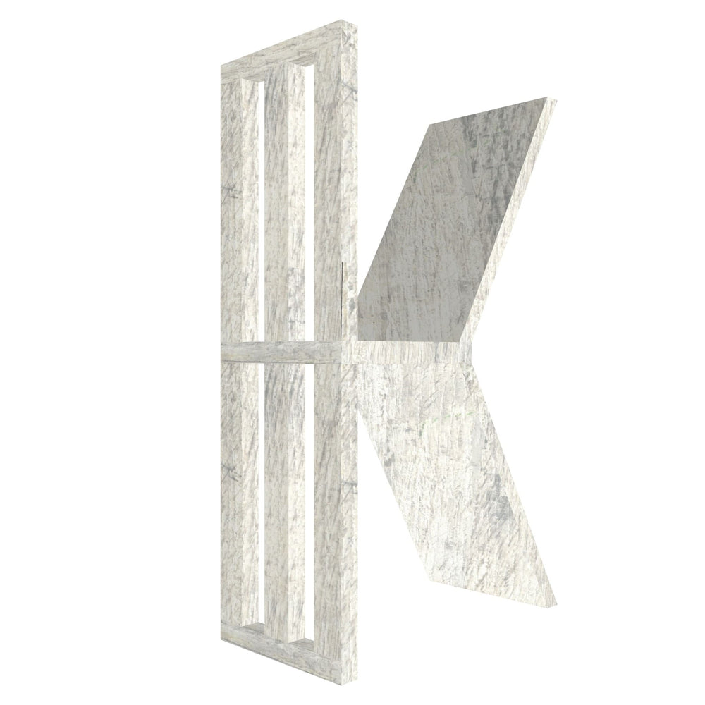 mensola a forma di lettera K colore legno chiaro