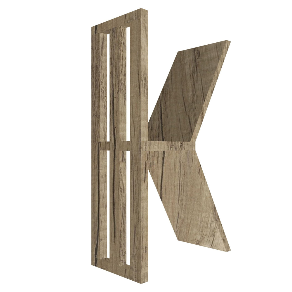 mensola a forma di lettera K colore rovere