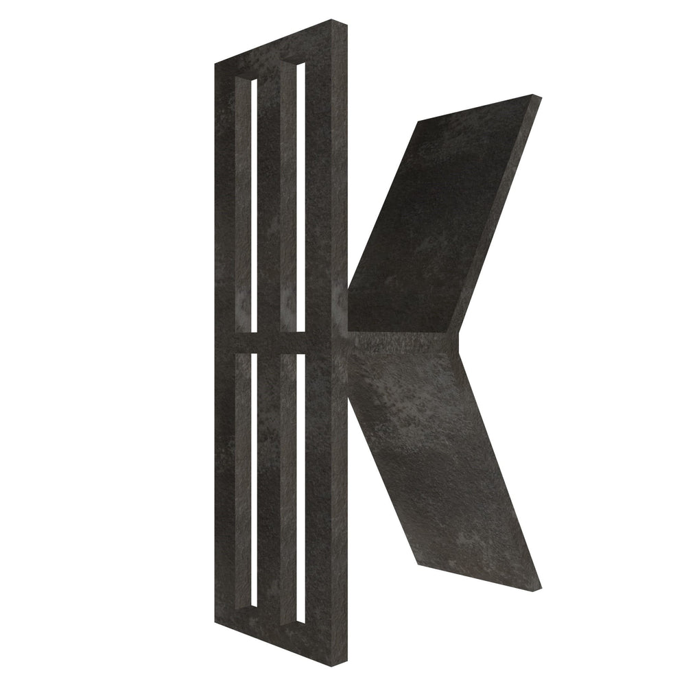 mensola a forma di lettera K colore vulcano