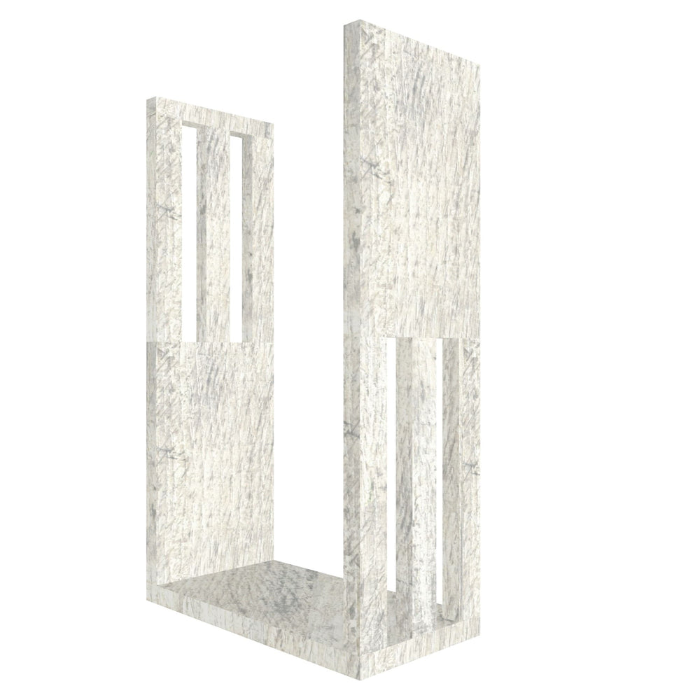 mensola in legno a forma di lettera U colore legno chiaro