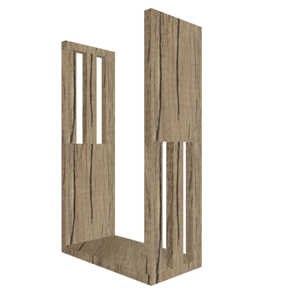 mensola in legno a forma di lettera U colore rovere