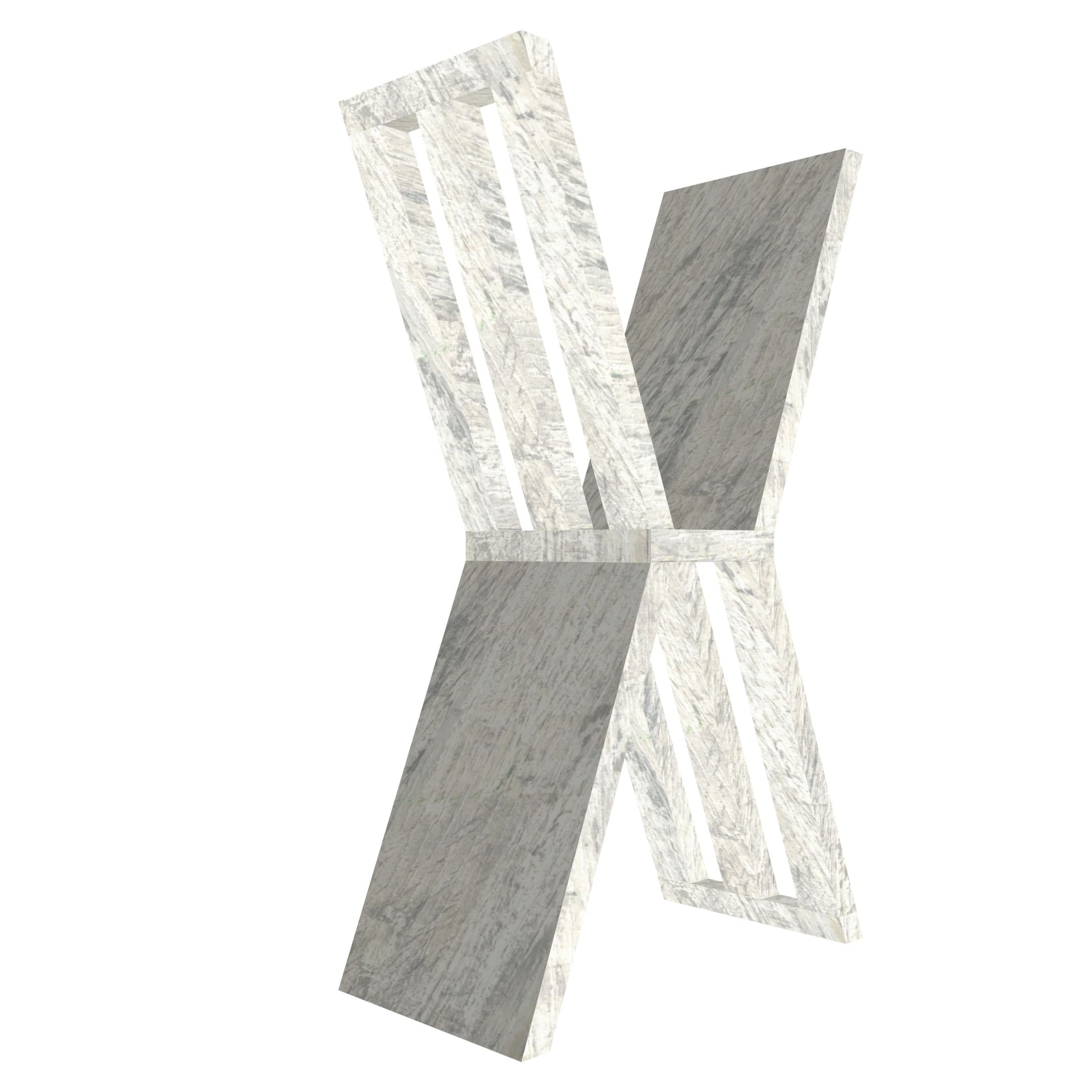 mensola a forma di lettera X colore legno chiaro