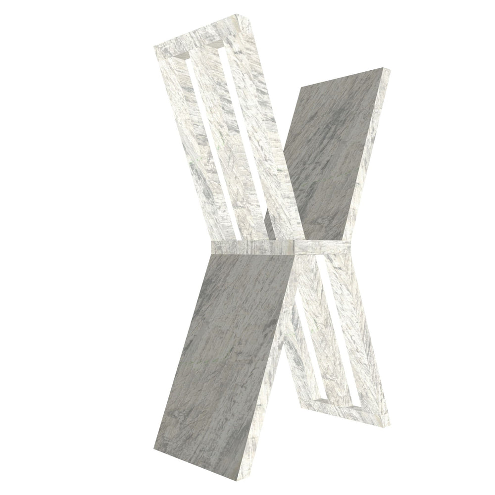 mensola a forma di lettera X colore legno chiaro