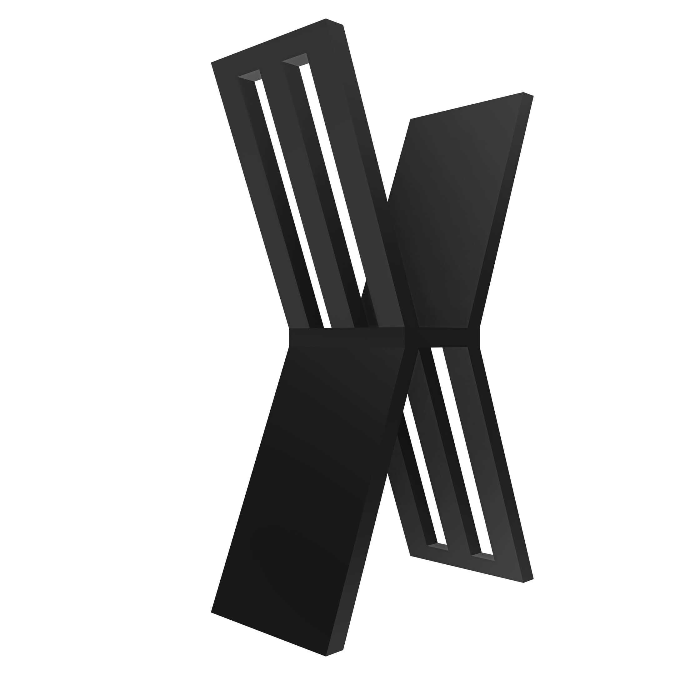 mensola a forma di lettera X colore nero