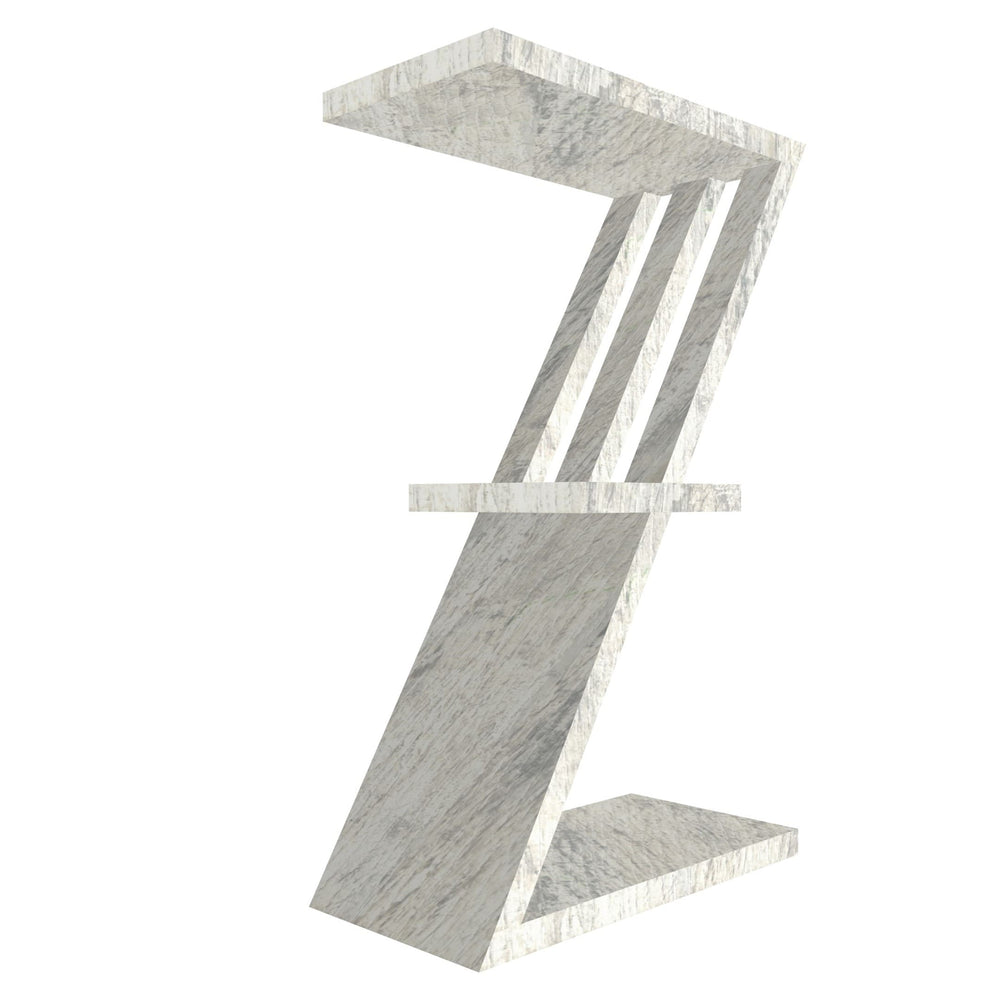 mensola in legno a forma di lettera Z colore legno chiaro