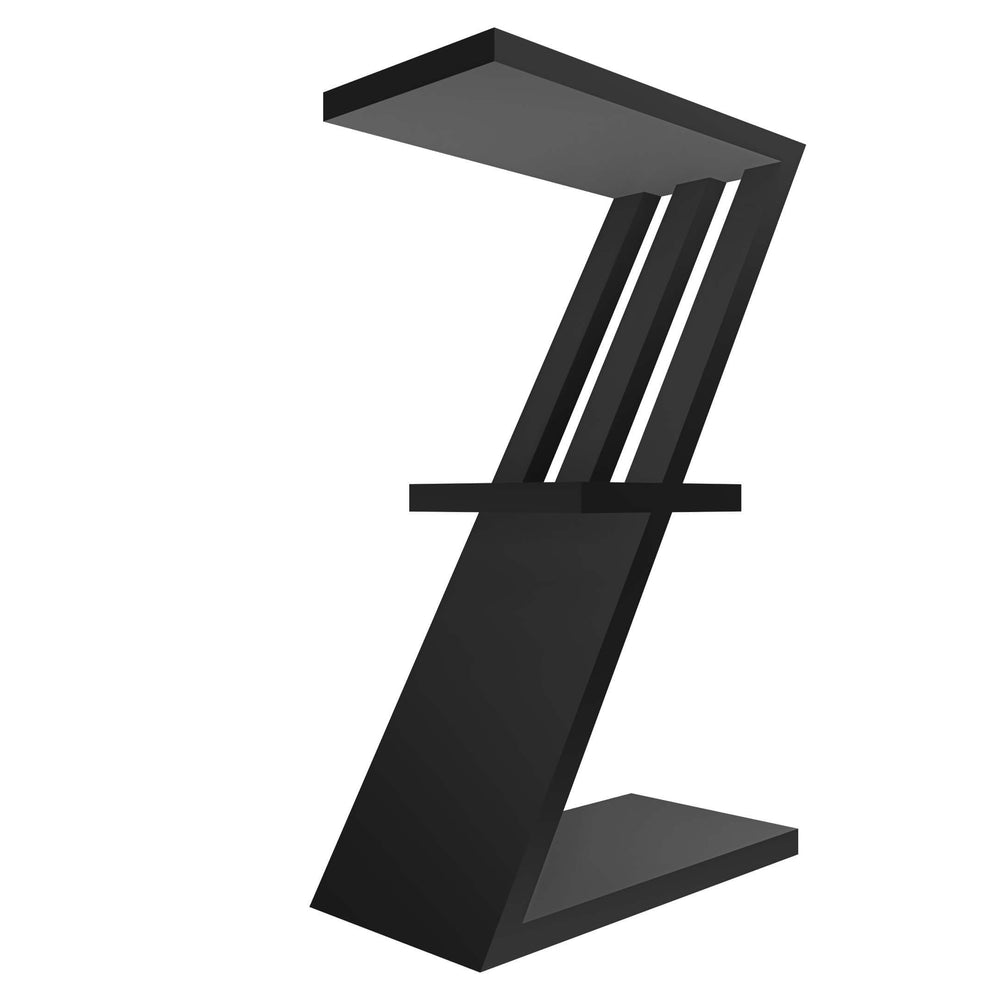 mensola in legno a forma di lettera Z colore nero