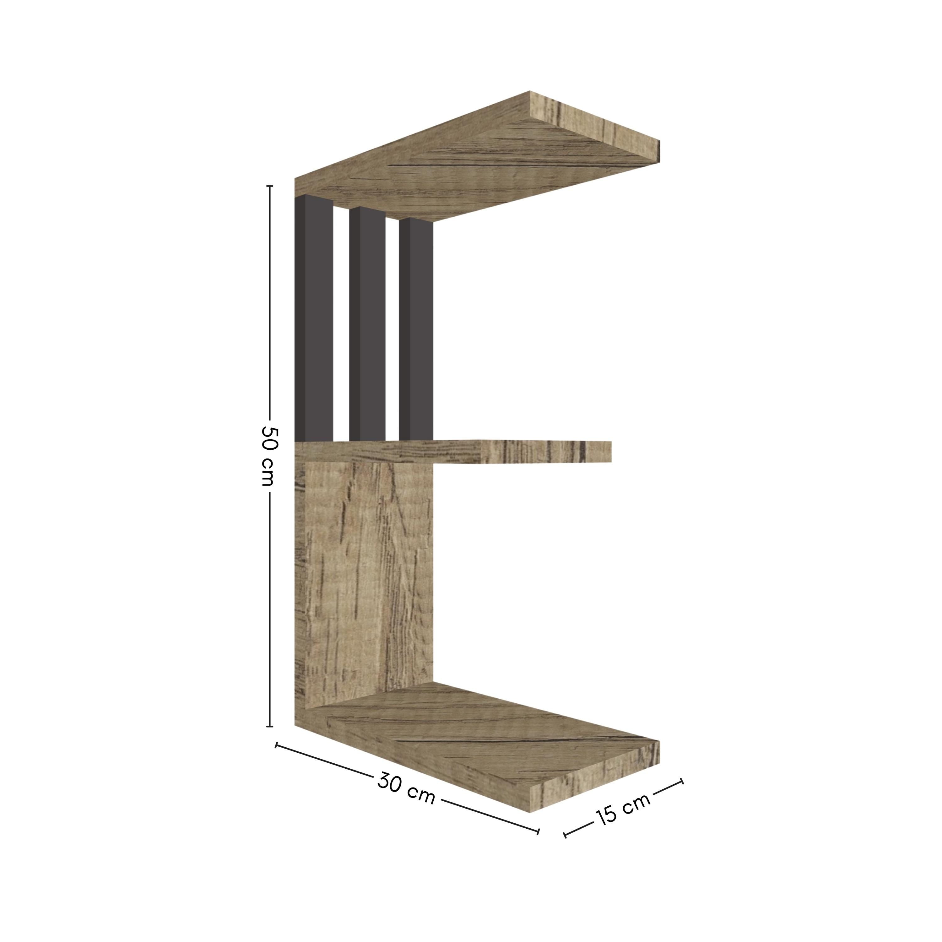 misure mensola E a mano arredi 50x30x15 cm