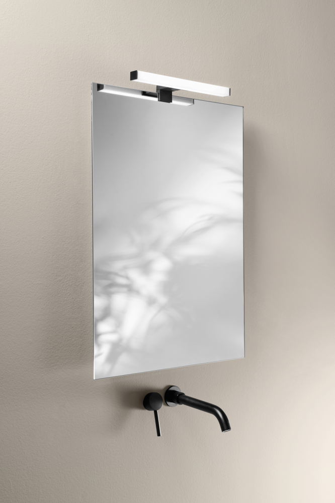 SPECCHIO 50X70CM ARGENTATO SENZA RAME 4MM STRUTTURA REVERSIBILE PVC PELLICOLA ANTIDEFLAGRANTE