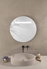 SPECCHIO 60X80CM RETROILLUMINATO LED CCT ARGENTO SENZA RAME 4MM STRUTTURA REVERSIBILE PVC PELLICOLA ANTIDEFLAGRANTE